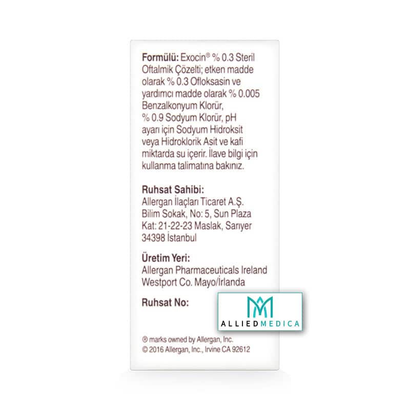 EXOCIN® 0.3 EYE DROPS (NonEnglish) Allied Medica